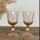 6 "Rosaline" vintage liqueur glasses by Luminarc