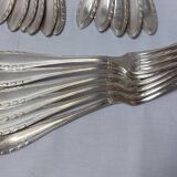 37-piece silver-plated Art Deco cutlery set