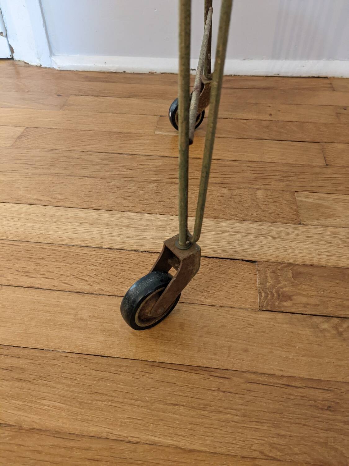 Metal serving trolley