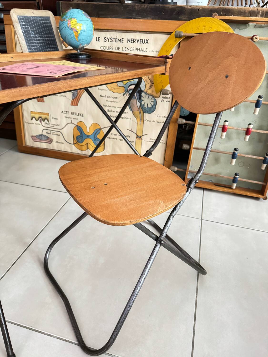 Vintage children's desk and chair set