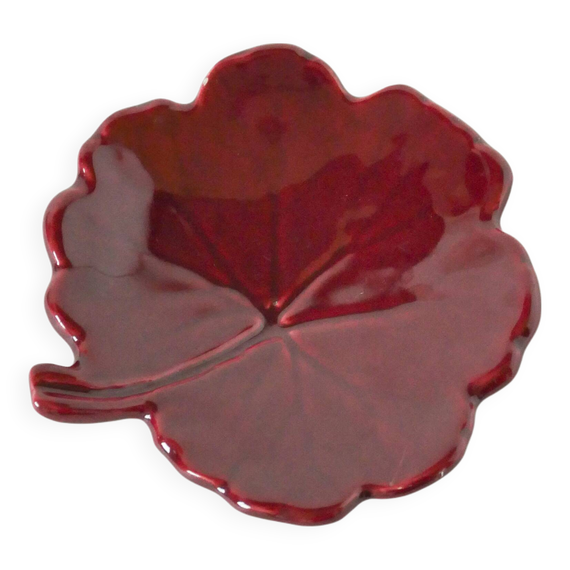 Slip leaf pocket emptier, Bordeaux, 1970 - 14 X 14 cm