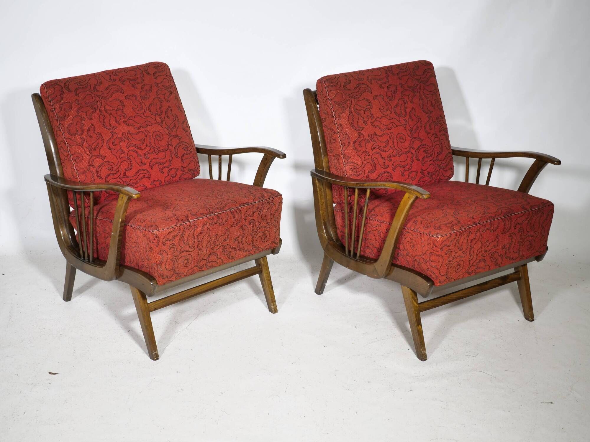 French Mid-Century Cocktail Armchair Set 1960s