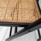 Chaise pliante en bois et cannage
