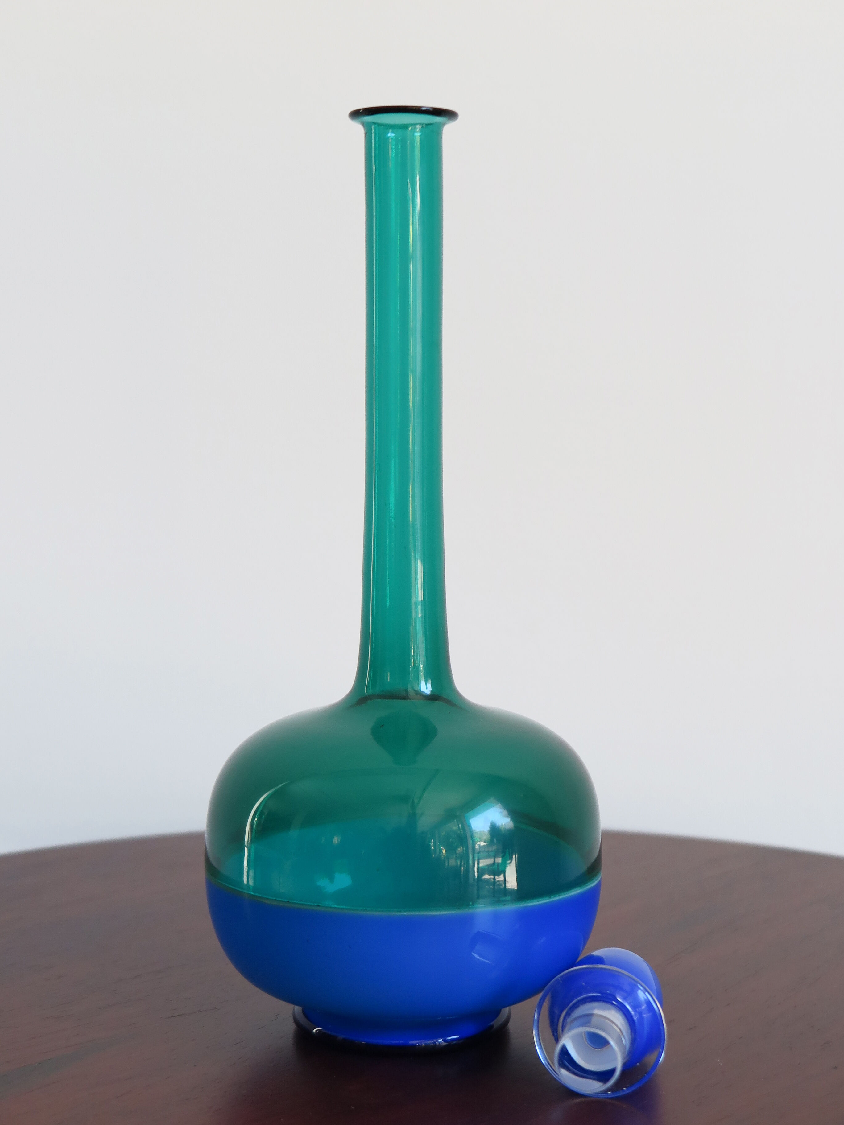 Gio Ponti for Venini Murano glass bottle "Morandiane" serie, 1960s
