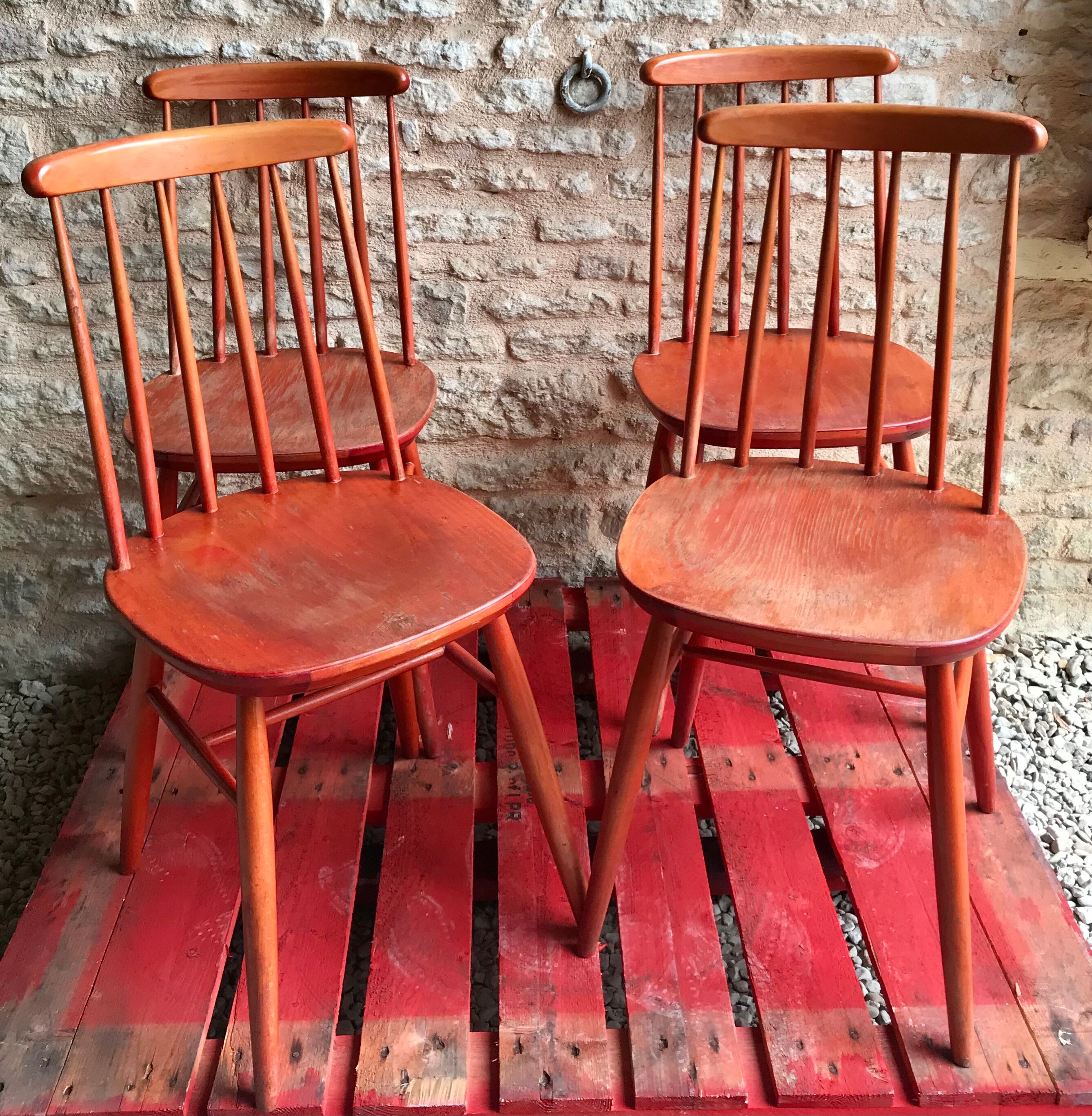 Set of 4 vintage 1960's scandinavian