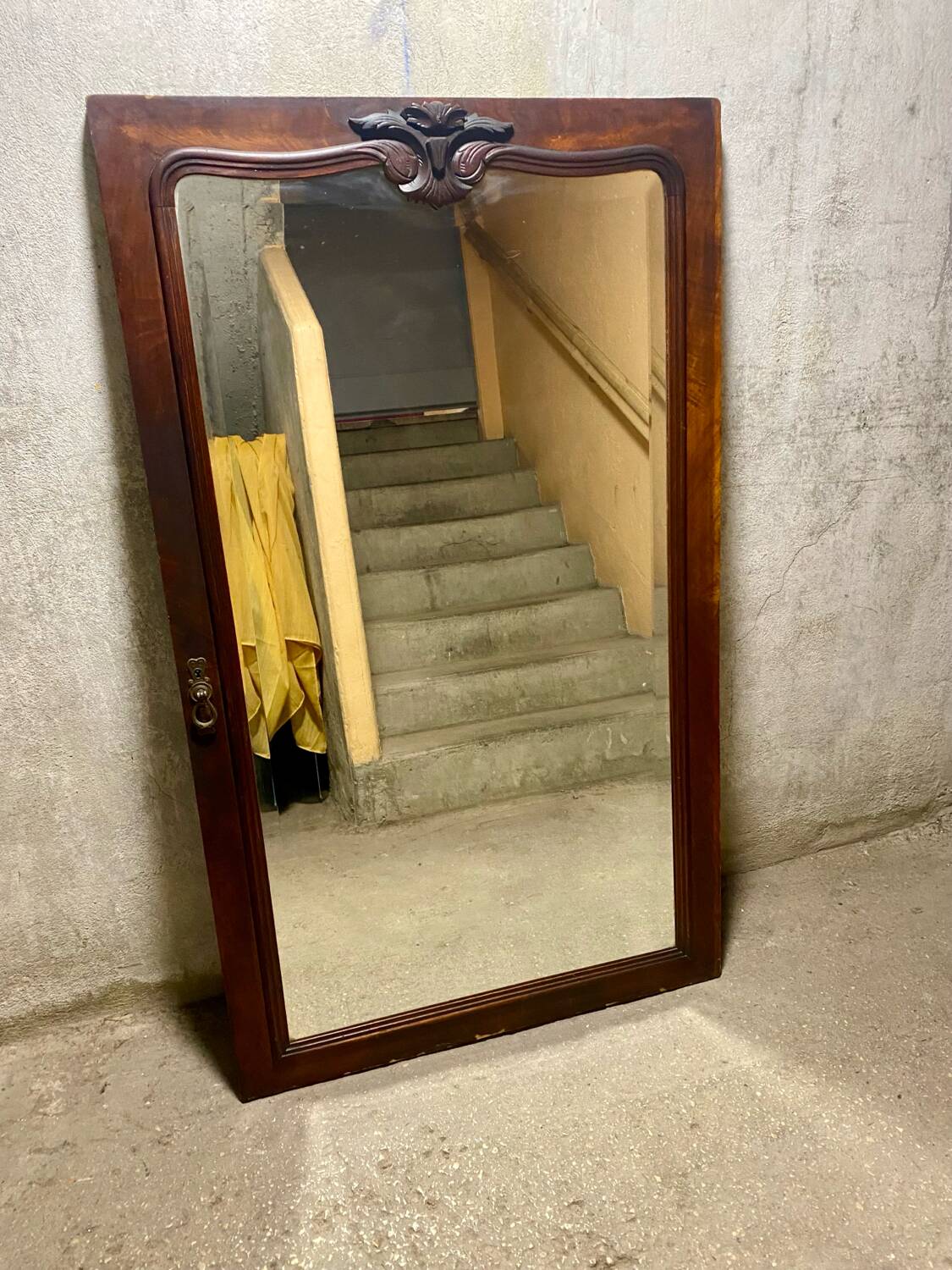 Large antique beveled mirror