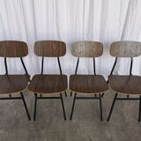 Vintage Industrial School Chairs - STOL Kamnik - 70s Yugoslavia - Set of 4