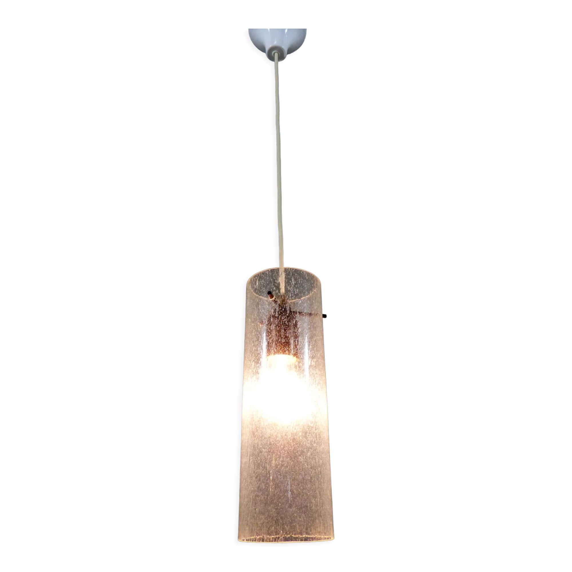Glass hanging lamp Kaiser Leuchten, 1960’s