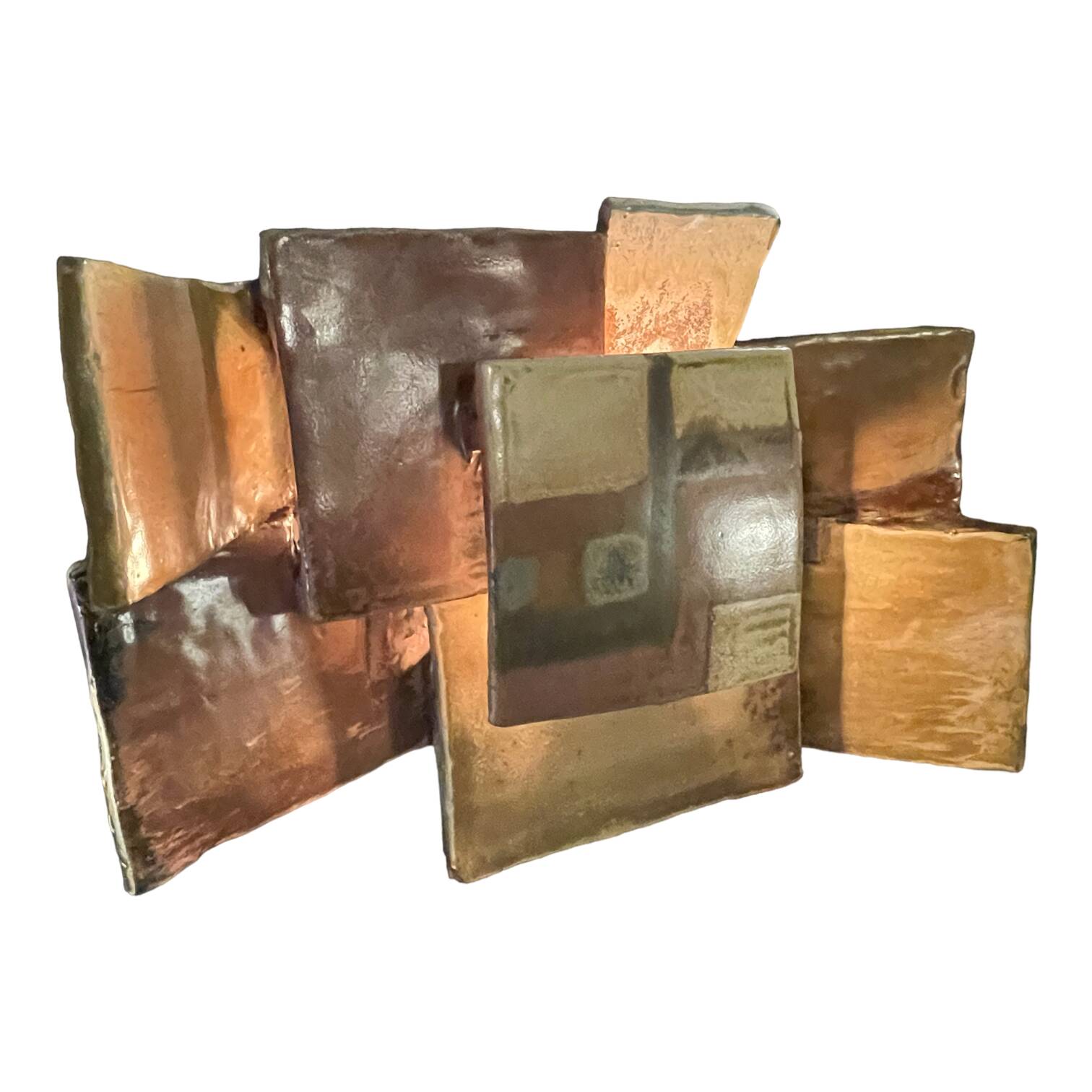 Wall light by jean-michel savary, brutalist lamp / abstract sandstone sculpture, ca 1980
