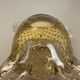 Glass bowl element shell ashtray murano bubble, italy 1970s