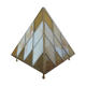 "Pyramid" lamp in mother-of-pearl, glass and brass 70s