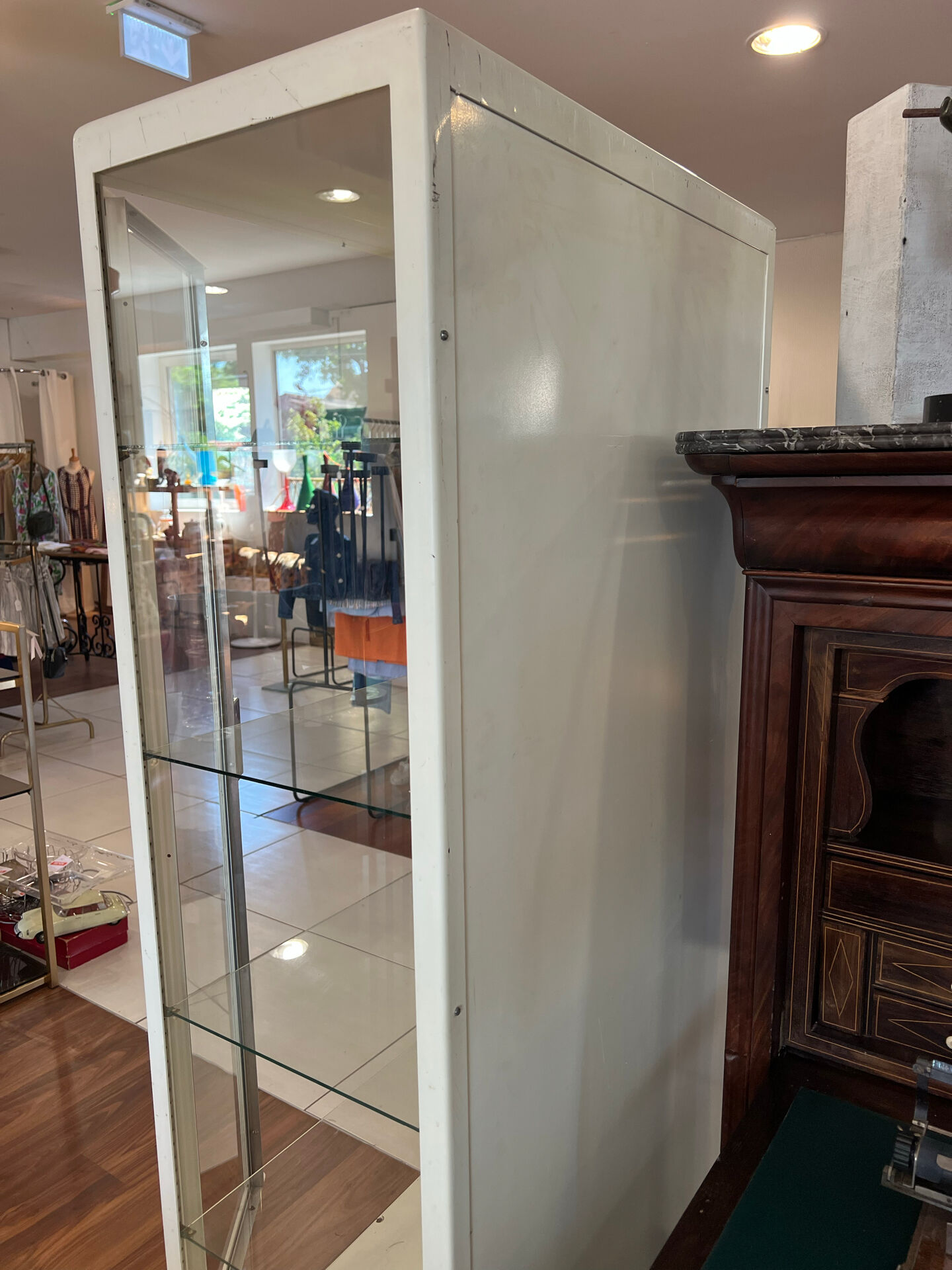 Vintage pharmacy display cabinet