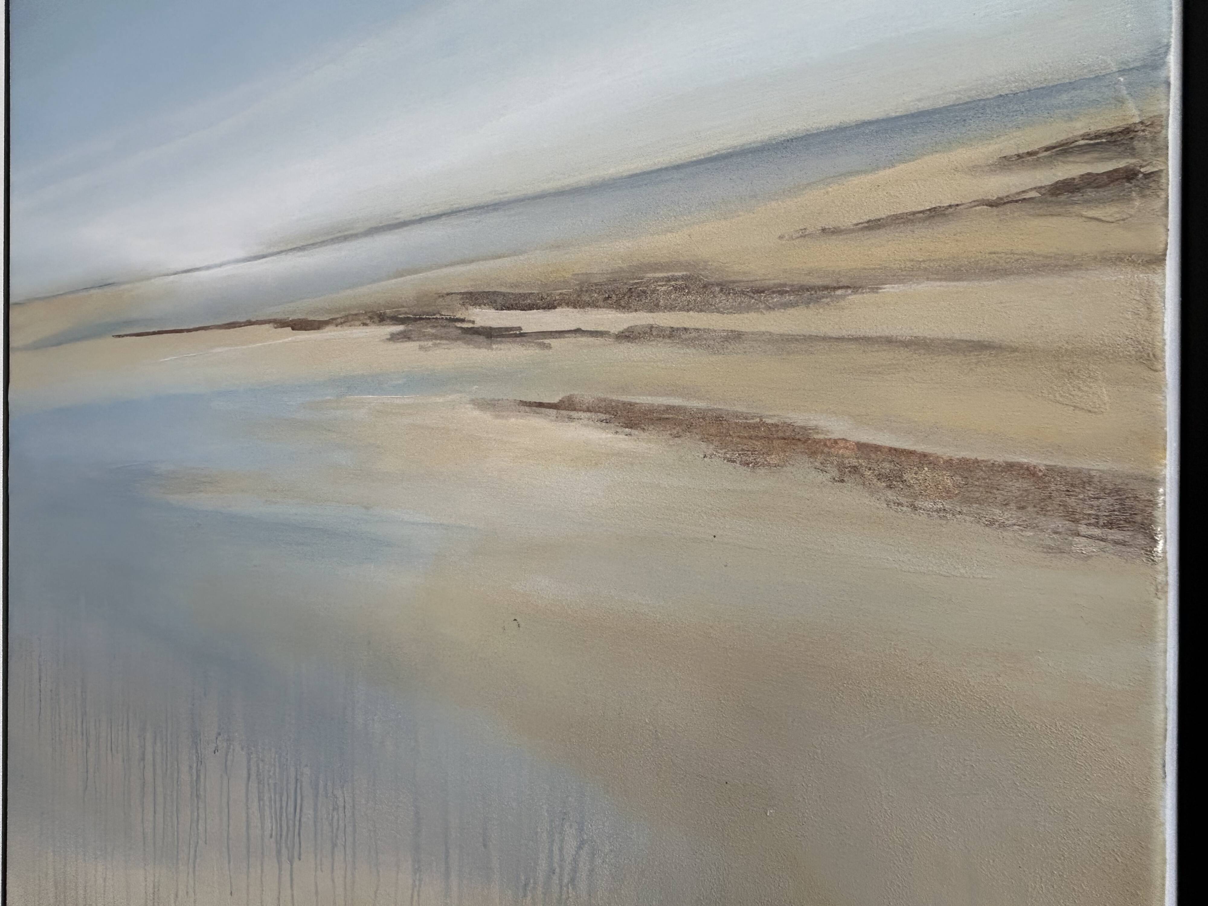 Arcachon Basin inspired canvas painting