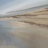 Arcachon Basin inspired canvas painting