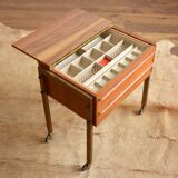 Scandinavian teak sewing box / worker 1960