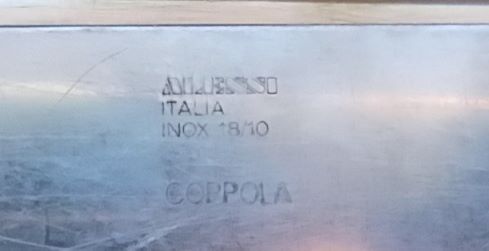 Plateau inox années 70 Silvio Coppola Alessi