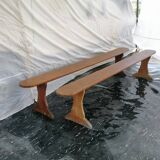 Pair of farmhouse benches