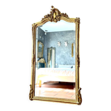 Old mirror with pediment nineteenth