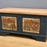 Painted Pine Chest, Eastern Europe – Late 19th Century
