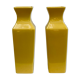 Duo of yellow vases