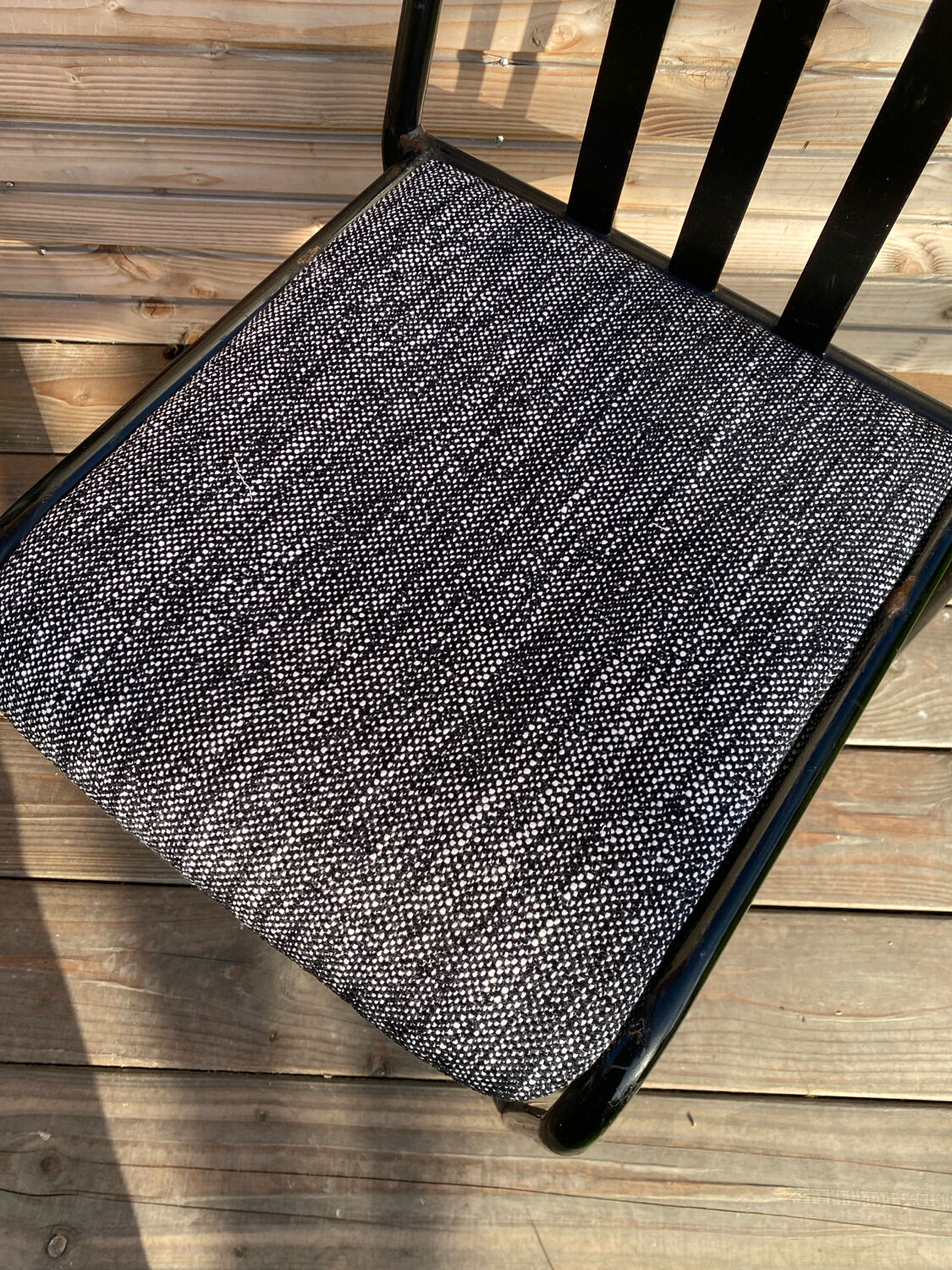 Black metal chair Mallet Stevens