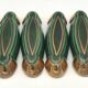 Set of 6 Poët-Laval Art Deco Enameled Ceramic Knife Holders