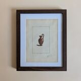 Ancient antique pottery engraving