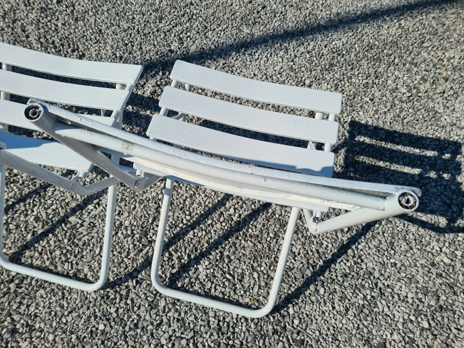 Folding iron garden chairs