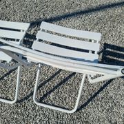 Folding iron garden chairs