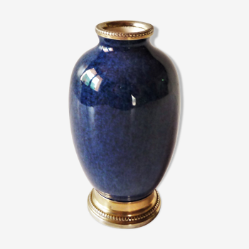 Sèvres ceramic vase mounted silver around 1920