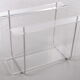 Plexiglass Storage rack with metal accents, 1970