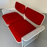 Old 2 seater sofa Italian design from the 70s Talin Vicenza metal per