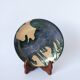 enameled ceramic presentation plate stamped AC Design 1970