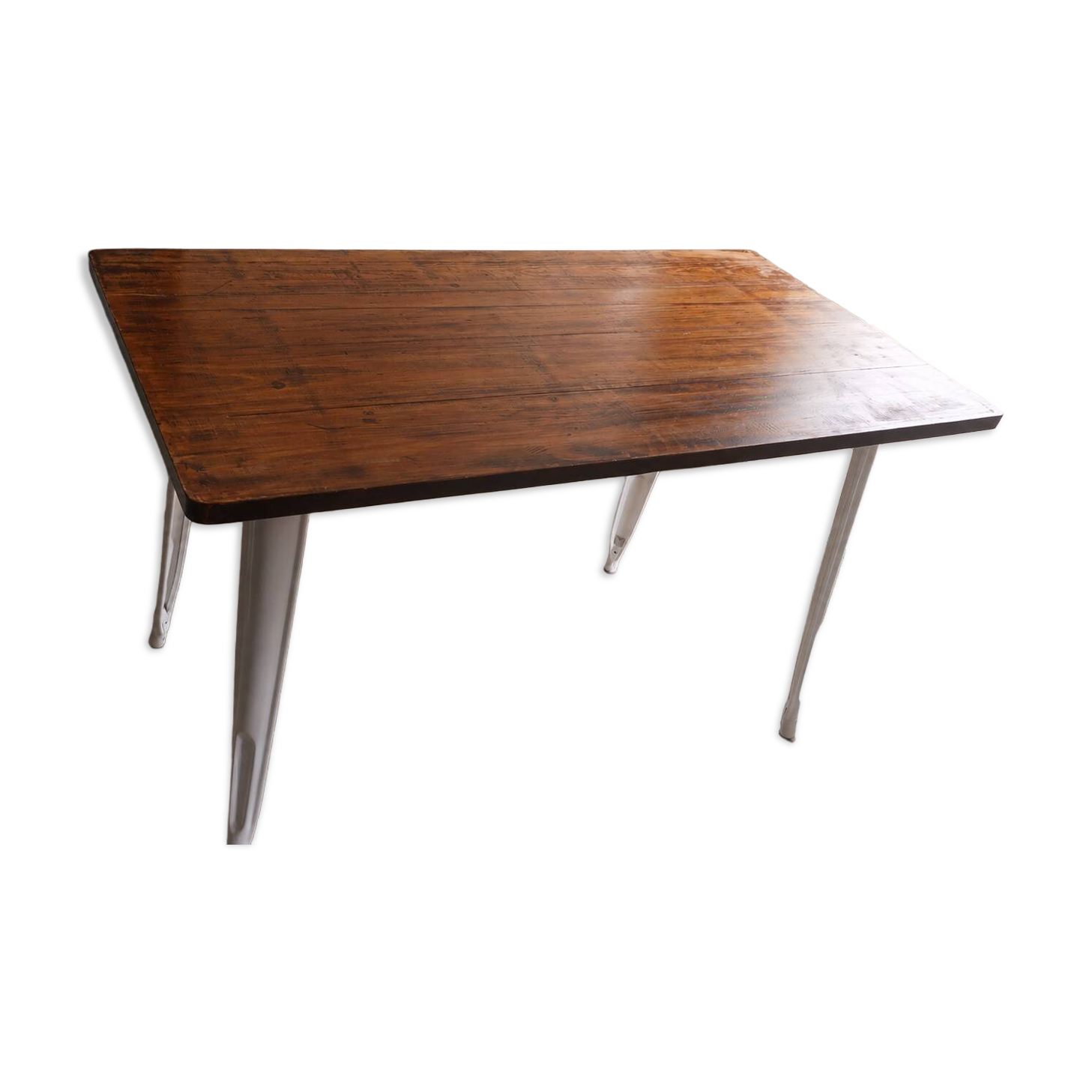 Industrial wood-effect table – 120 x 60 cm