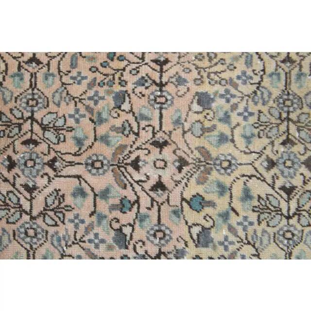 1970s Vintage Turkish Oushak Handmade Wool Cotton Brown Area Rug 193x275