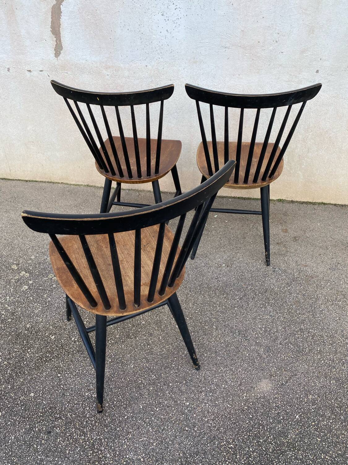 Trio of tapiovaara style chairs