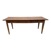 Burgundian farmhouse table in cherry wood, France early 19th century.
