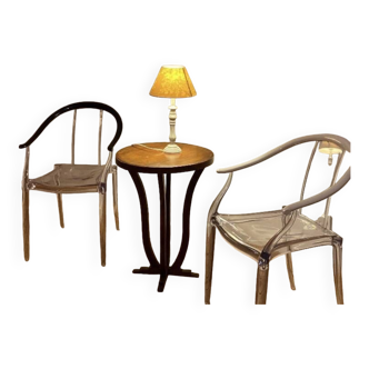 Philippe Starck pair of Mi-Ming armchairs