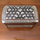 Mother-of-pearl jewelry box with velvet interior