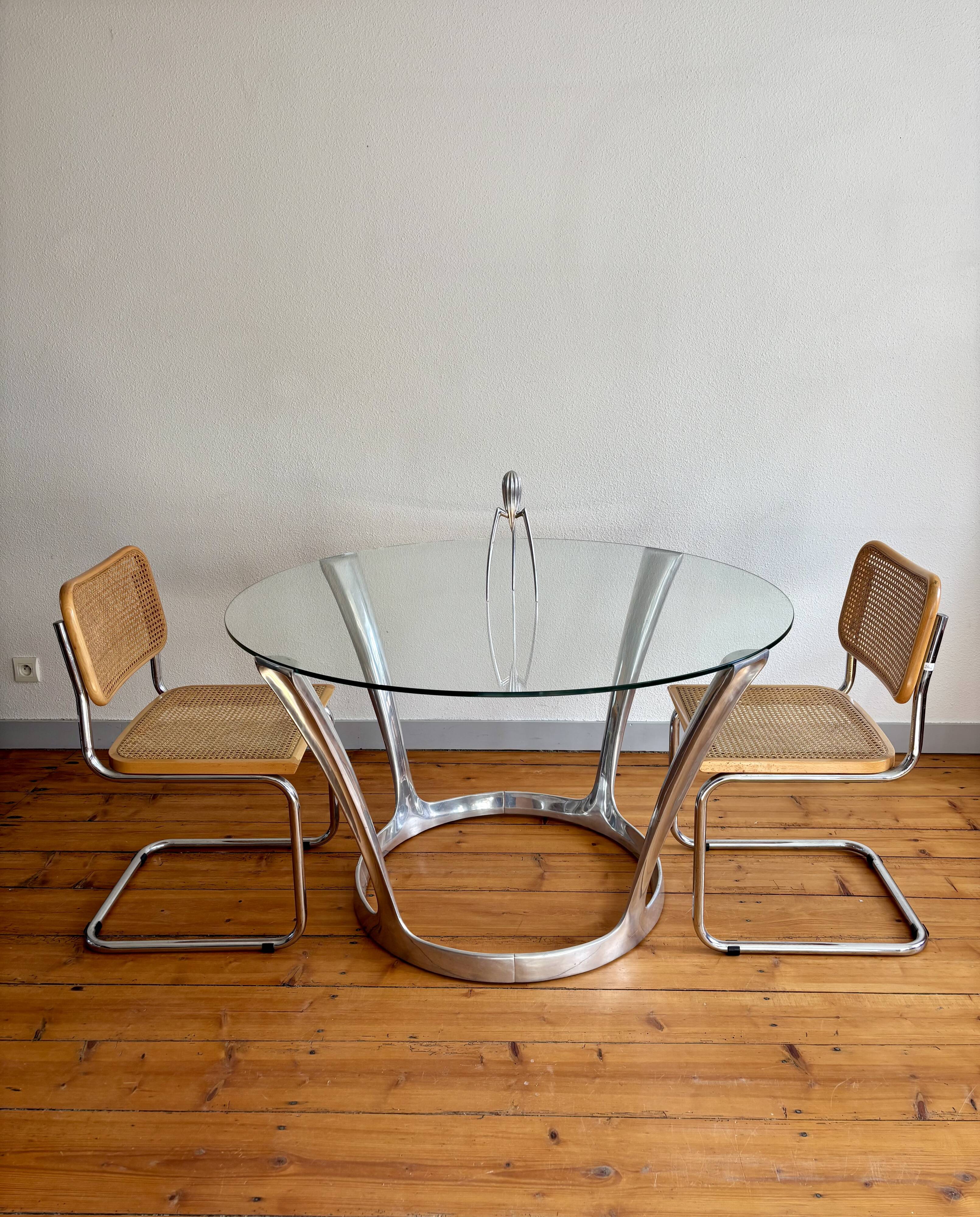 Dining table Michel Charron 1970 vintage