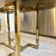 Belgo dining table chrome 1970s smoked glass