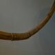 Space Age mushroom pendant light in bamboo Dijkstra Mid Century