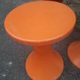 Tabourets Tam Tam orange rouge