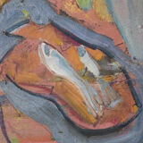 Fauve Still Life with Fish - Oil on Canvas