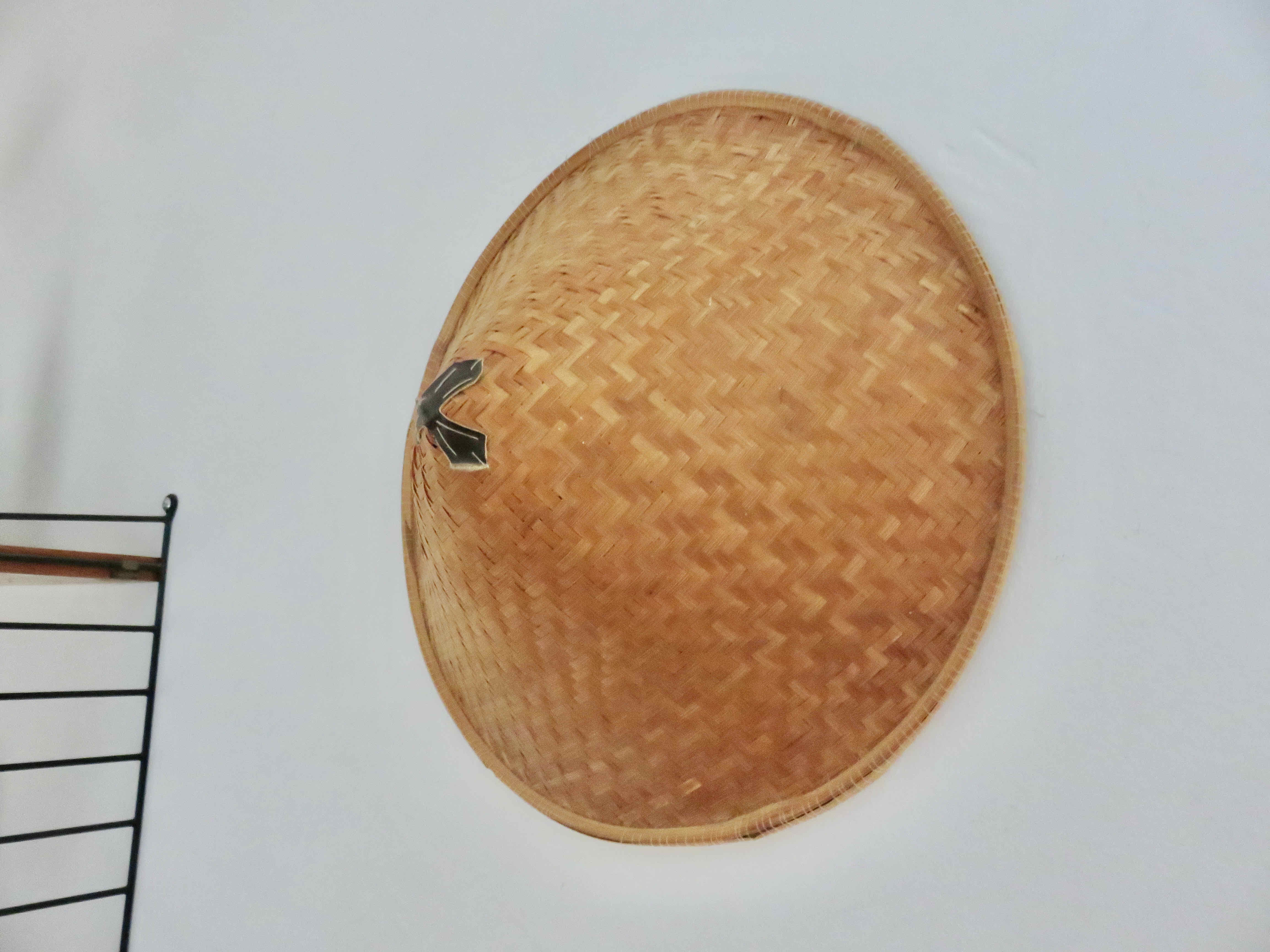 Asian Chinese rattan hat in the 70s