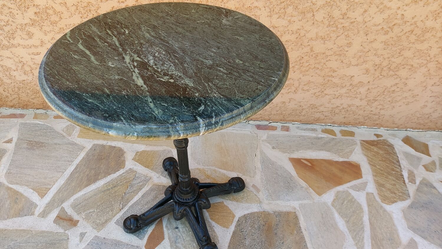 Vintage marble gueridon table 1980s