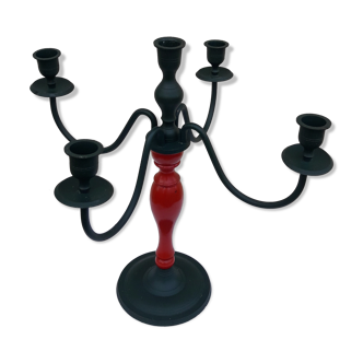 Ideal green and red metal chandelier for Christmas