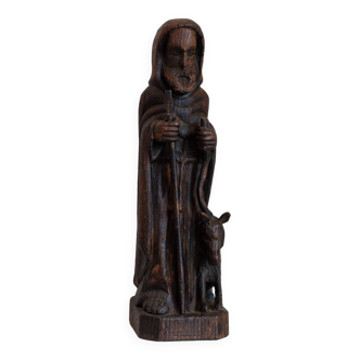Wooden statuette of Saint Hervé