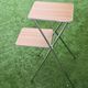Vintage folding dessert table from the 70s – chrome metal and imitation trays.