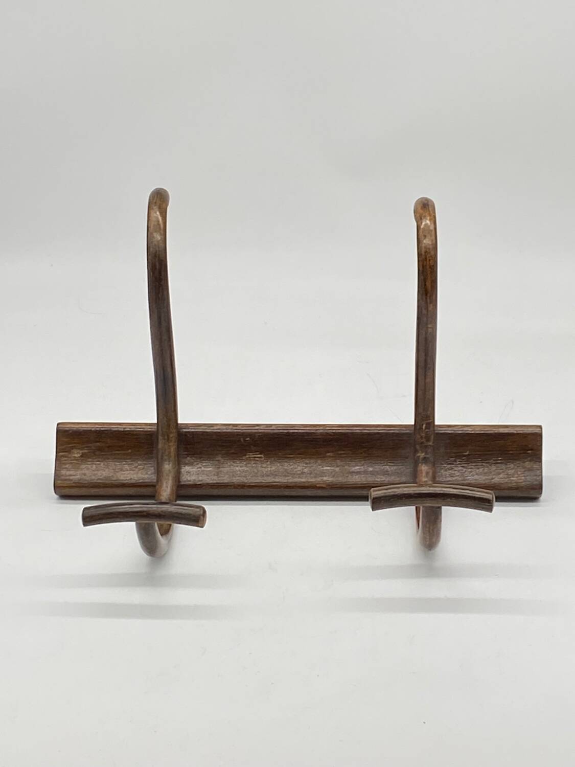 Vintage / antique Fischel curved wooden coat rack